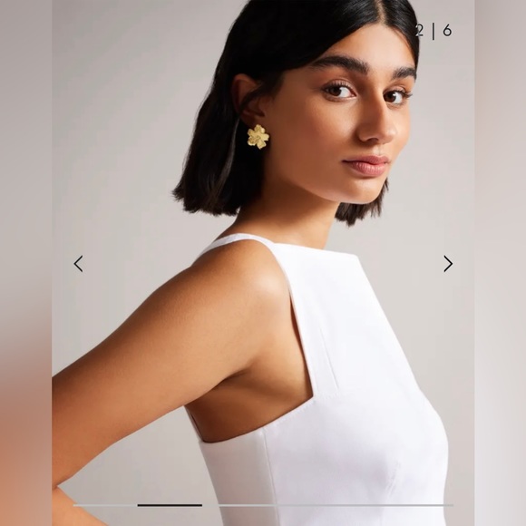 NWT Ted Baker London Klarika Bodycon Midi Dress | White MIDI Dress | Bride Dress - Picture 3 of 15